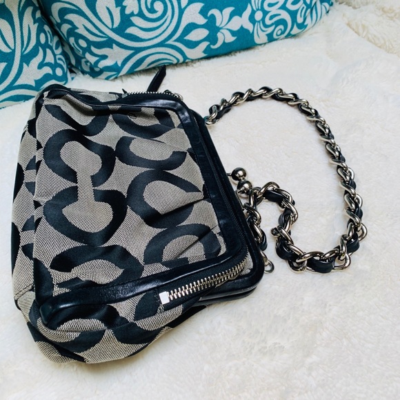 Coach Handbags - Coach Parker Jacquard Leather KissLock MiniSatchel